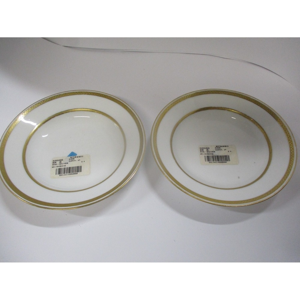 2 Guerin Limoges Gold Trim Soup Bowls